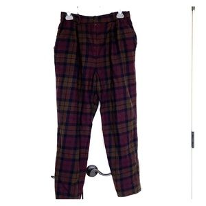 Vintage muted plaid pants